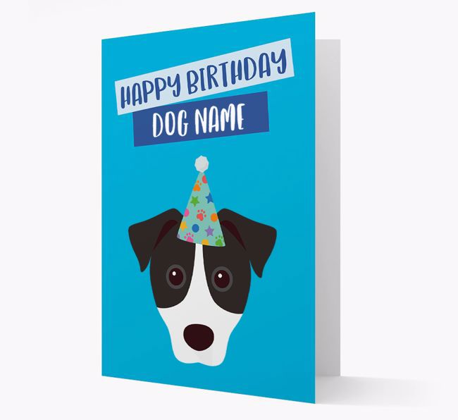 Personalised 'Happy Birthday {dogsName}' Card with {breedCommonName} Icon